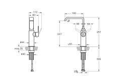 Yeni Suit Lavabo Bataryası (Yandan Yüksek) Krom A42765