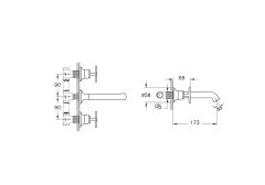 Origin Classic Ank.Lav.Bat.S.Üstü 3D Mat Siyah A4289036 Ankatre Lavabo Bataryası Sıva Üstü