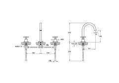 Origin Classic 3 Delikli Lavabo Bataryası Krom A42891