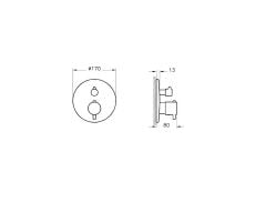 Origin Ankastre Term. Banyo Bat.(V-Box S.Ü.) Krom A42671 Termal Banyo Bataryası /.V-box Sıva Üstü) Krom