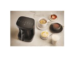 Haier  İçecek Hazırlama Makinası HMB5A 011 700 W çok fonksiyonlu içecek hazırlayıcı, 70 ml minimum kapasite, 210 ml  maksimum kapasite süt, 350 ml maksimum kapasite su, Çıkarılabilir köpürtücü, Kaymayı önleyen ayaklar, hOn Uygulaması ile içeri