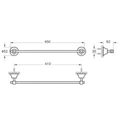 Juno Swarovski Havluluk (450mm) Altın A4424223