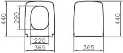 Metropole Slim Soft Klozet Kapağı-DP-Beyaz 122-003-009 yavaş kapanır