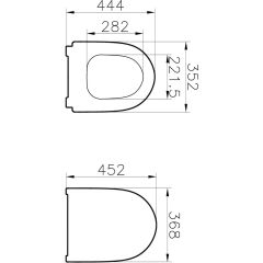 Sento Slim Etekli Soft Klozet Kapağı-DP-Beyaz 130-003-009 yavaş kapanır