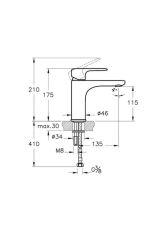 Root Round Lavabo Bataryası L Fırçalı Nikel A4270634 Large