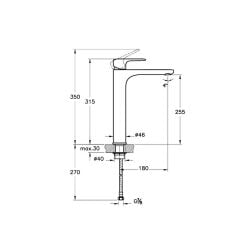 Root Round Lavabo Bataryası XL Fırçalı Nikel A4270734 X Large