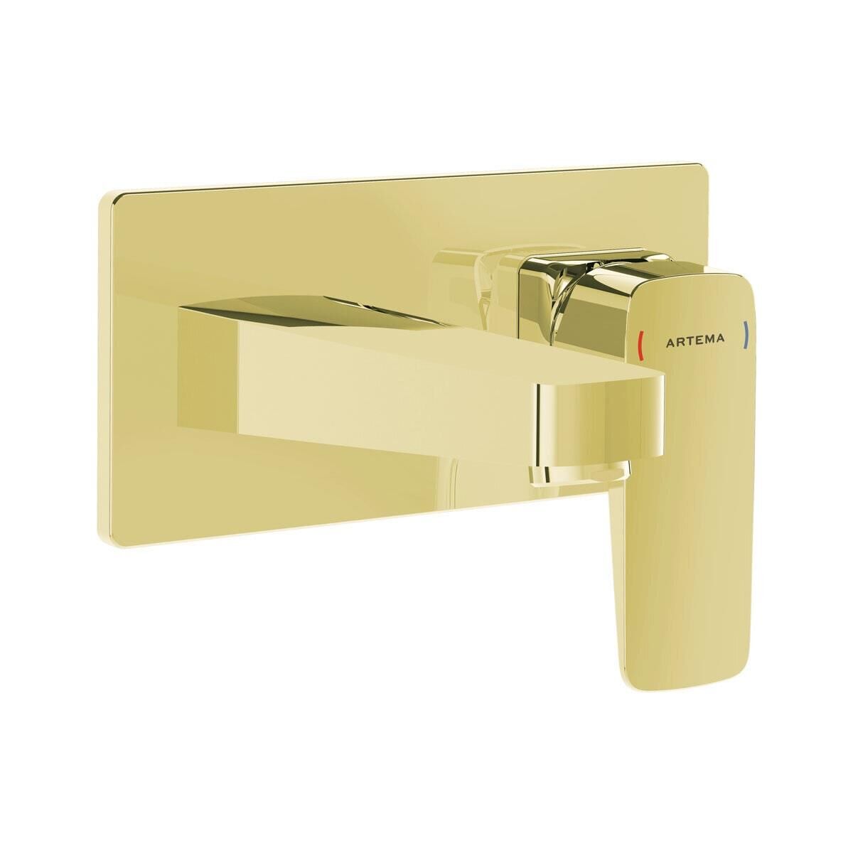 Root Square Ankastre Lavabo Bataryası S.üstü Altın A4273823 sıva üstü altın