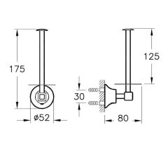 Juno Classic Yedek Tuvalet Kağıtlığı Krom A44425