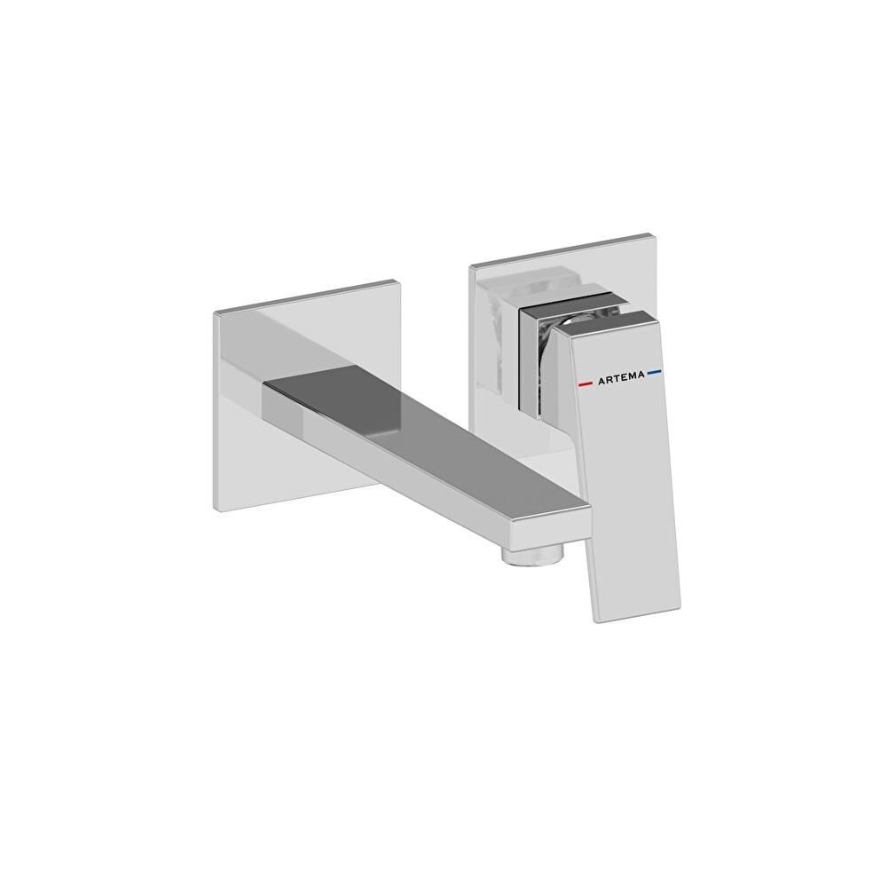Minimax Square Ankastre Lavabo Bataryası Kısa Krom A43592