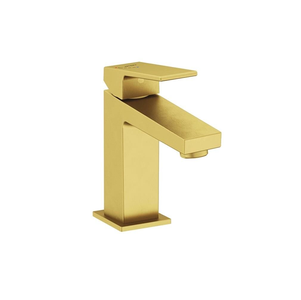 Minimax Square Lavabo Bataryası Fırçalı Altın A4372025