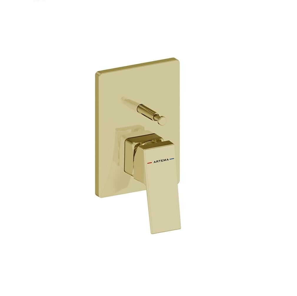 Minimax Square Ank.Banyo Bat. Mnbx,Mek,S.Altın A4373274  Ankastre Banyo  Bataryası Minibox Soft Altın