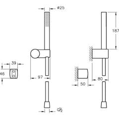 Origin Suit 1F El Duşu Takımı Krom A45543