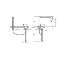 İstanbul Lavabo Bataryası 2 delikli lavabolar için A42304