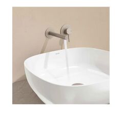Origin Ankastre Lavabo Bat.(İki Rozetli SÜ)F.Nikel A4258134 Lavabo Bataryası Sıva Üstü  Fırçalı Nikel