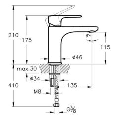 Root Round Lavabo Bataryası L Soft Altın A4270674