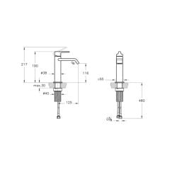 Yeni Suit Lavabo Bataryası (Üstten) Krom A42816