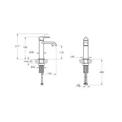 Yeni Suit Lavabo Bataryası (Üstten) Krom A42816