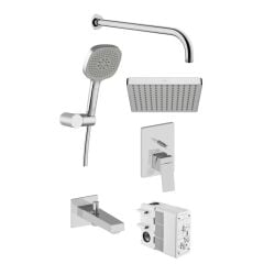 Minimax Square Ankastre Banyo Seti, Krom ( A41949, A43732, A45915, A45913, A45652, A43595)