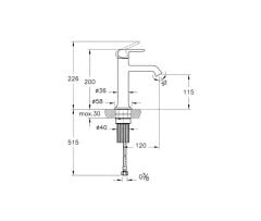 Origin Classic Lavabo Bat. Üstten Kum.FırçalıAltın A4288025 Lavabo Bataryası Üstten Kumandalı