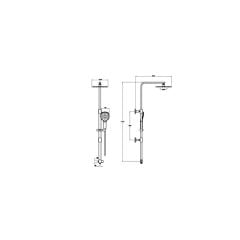 Bliss Square Duş Sistemi,Krom A45789