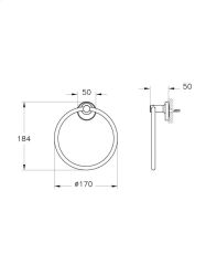 Base 300 Halka Havluluk Krom A44110