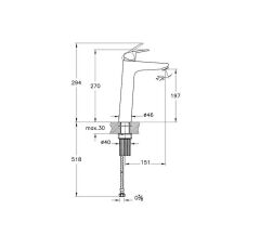 Flow Round Lavabo Bataryası Çanak Krom A42927