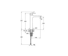 Flow Square  Lavabo Bataryası Çanak Krom A42936
