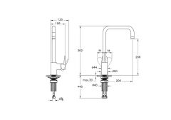 Flow Soft Eviye Bataryası (U-tip) Krom A43426