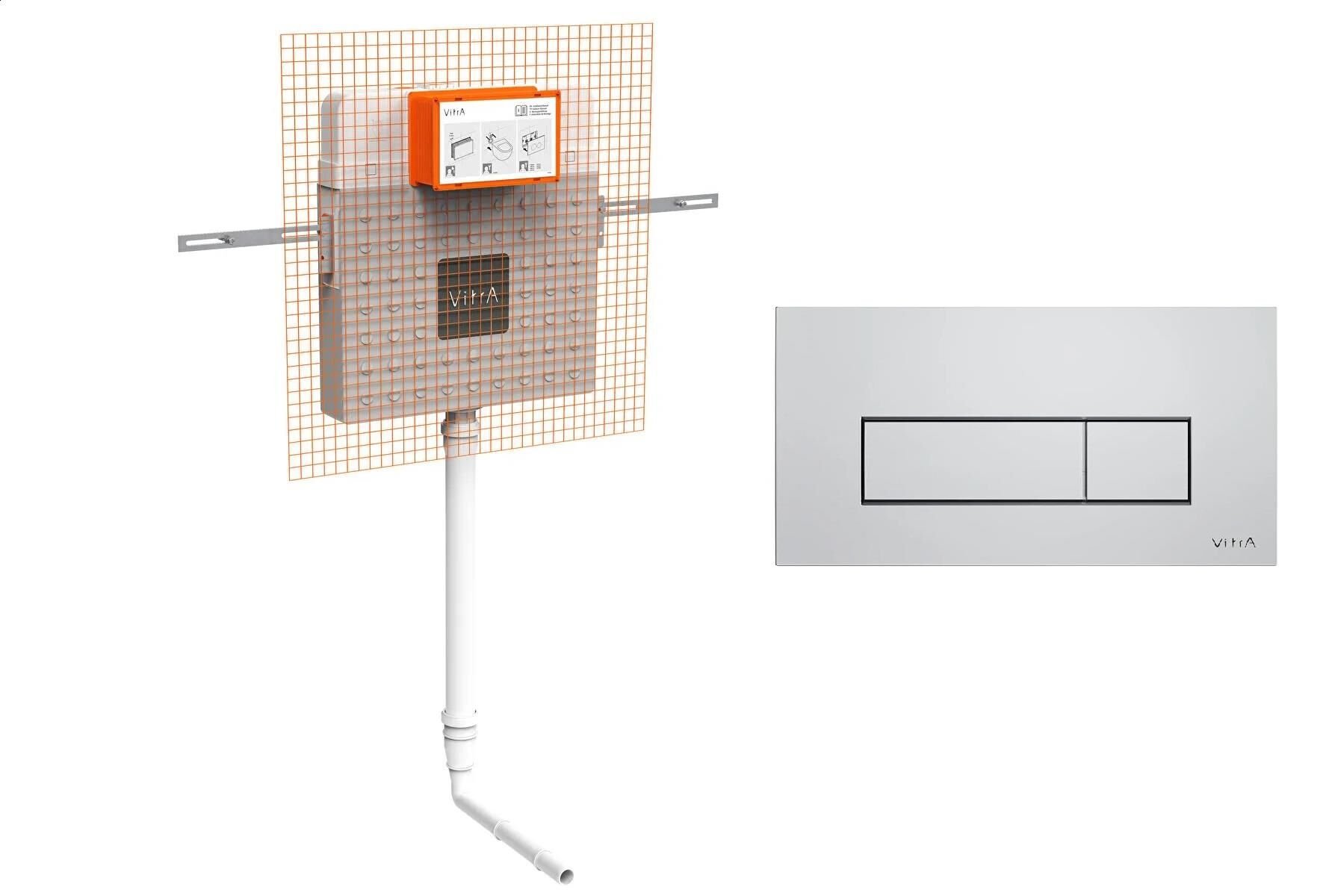 V-Fix Gömme Set 8cm Helataşı(768-1700-01+740-2380) 800-2029 V-Fix 8 cm Set