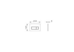 Root Square Kumanda Paneli,Parlak Krom 740-2380