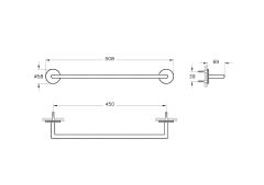 Origin Havluluk 45 cm Fırçalı Nikel A4488634