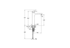 Flow Square Lavabo Bataryası Çanak Mat Siyah A42936