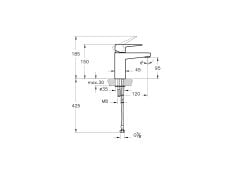Root Square Lavabo Bataryası M Altın A4273223