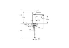 Root Square Lavabo Bataryası L  BakırA4273126