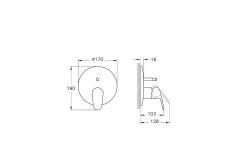 Flow Round Ankastre Banyo Bat. Sıvaüstü Grubu A43182 Banyo Bataryası