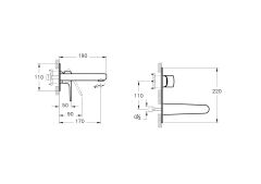 Root Round Ank. Lav.Bat.Sıva Üstü Fır.Nik A4272134 Ankastre Lavabo Bataryası Sıva Üstü Fırçalı Nikel