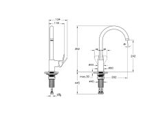 Flow Round  C Tipi Eviye Bataryası, Krom A43407