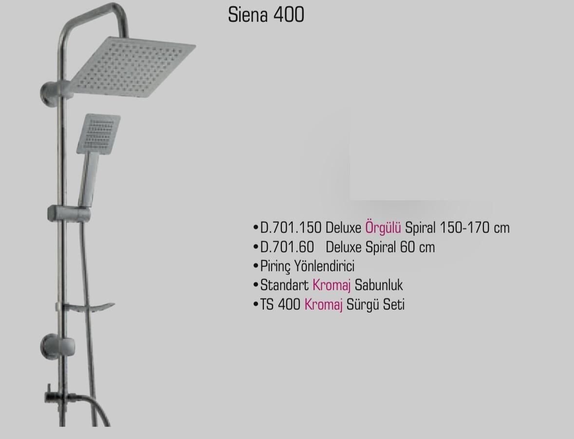Duxxa Siena 400 Tepe Duş Seti N.D.150.4
