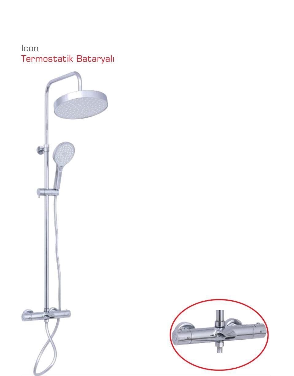Duxxa Prive Icon Termostatik Bataryalı Duş Seti Kr DTB.112