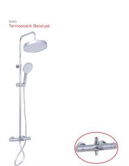 Duxxa Prive Icon Termostatik Bataryalı Duş Seti Kr DTB.112