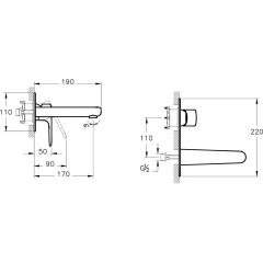 Root Round Ankastre Lavabo Bataryası A42721