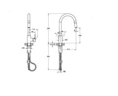 Maestro Standart  Pull Down Eviye Bataryası Krom A42162
