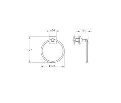 Root Round Yuvarlak Havluluk, Krom A44802