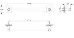 Root Kısa Havluluk, 40 cm, Krom A44809