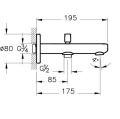 Root Round El duşu çıkışlı çıkış ucu A42719