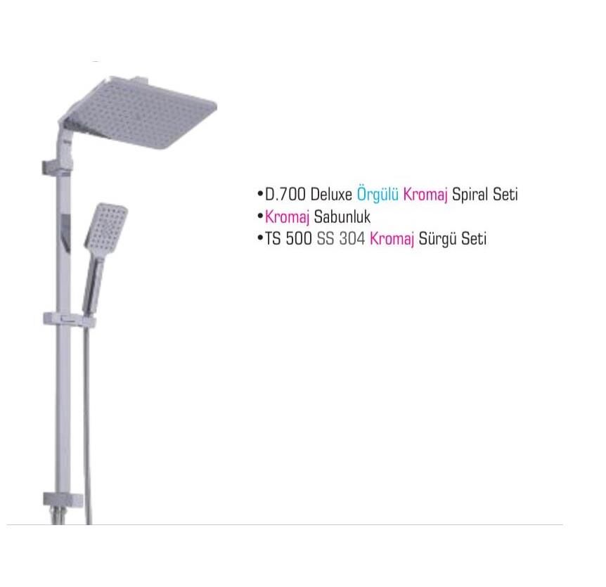 Duxxa Mirage 500 Tepe Duş Seti Krom D.132.5