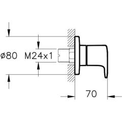 Root Round Ankastre Stop Valf (S.Üstü) F.Nikel A4273034